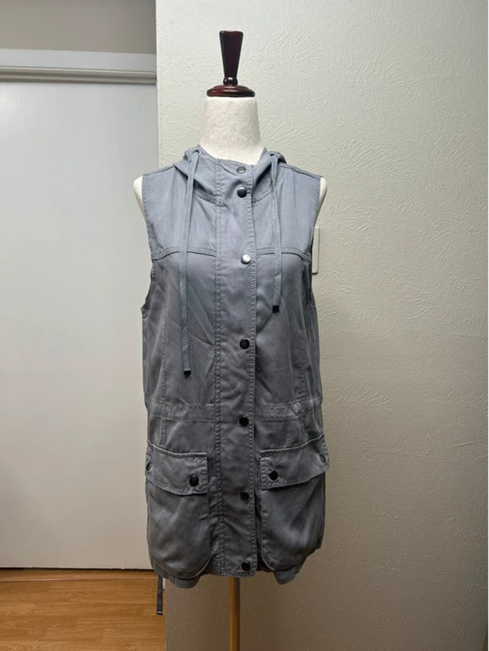 Hooded Button Up Zip Up tank for adventures